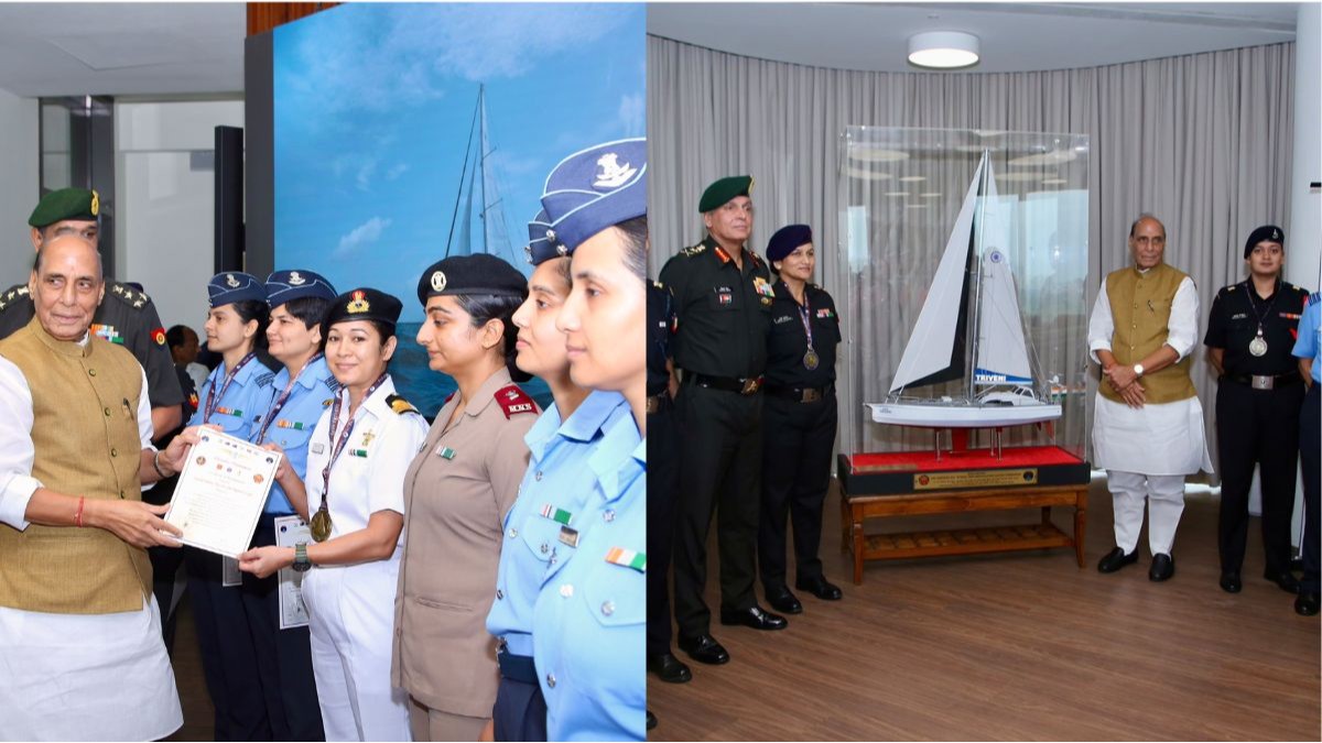 Defence Minister Felicitates 9 Women Officers (UPDATED)