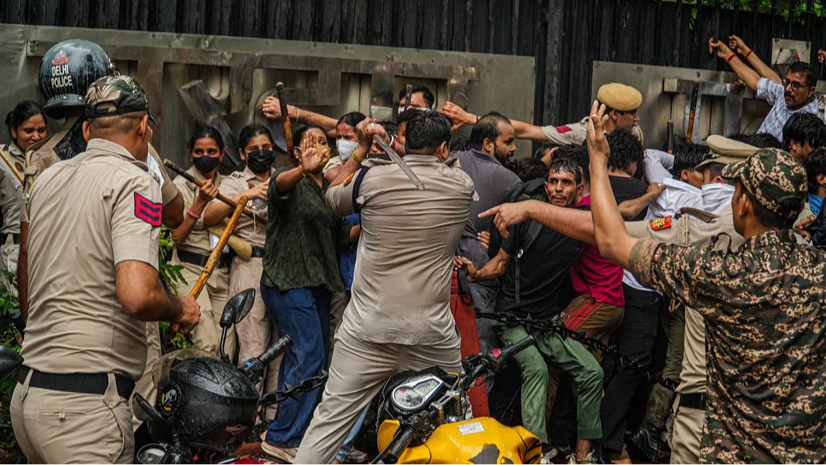 Who gave lathi-charge permission to RAF?