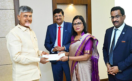 UBI denotes Rs. 5,90,01,087/- AP CM Flood Relief Fund