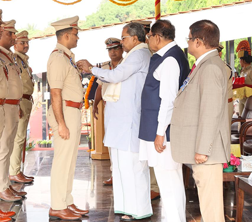 Saidulu Adavath felicitated with CM Medal in Karnataka