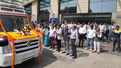 NBCC flags off lifesaving ambulance for Hanley, Ladakh under CSR initiative